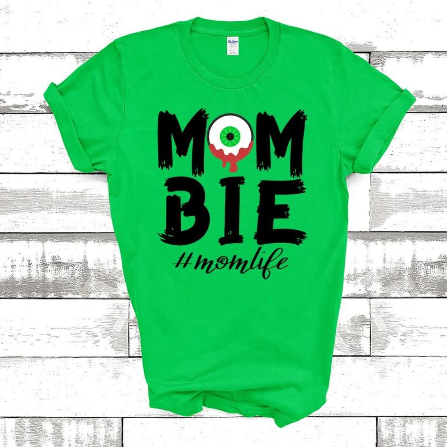 Mombie Graphic Tee, Electric Green