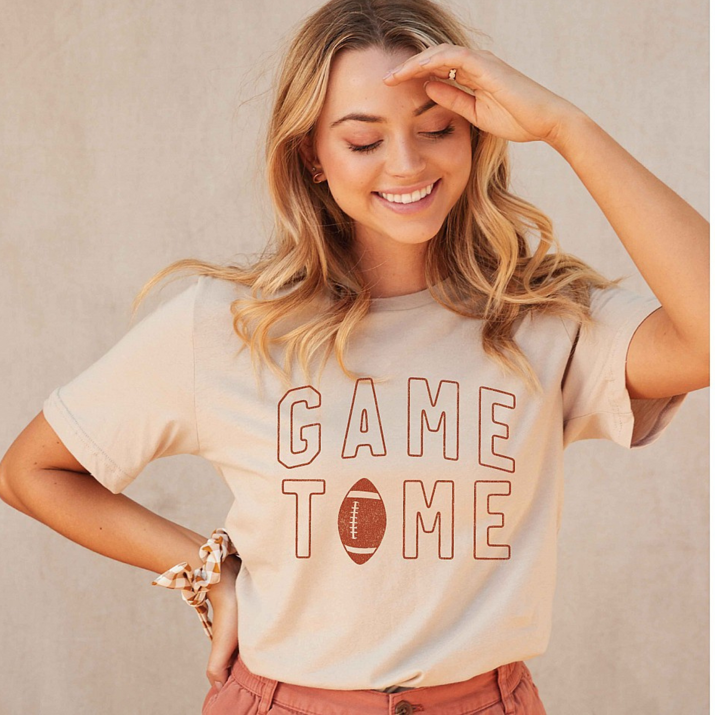 Game Time Women's Graphic Tee, Vintage White