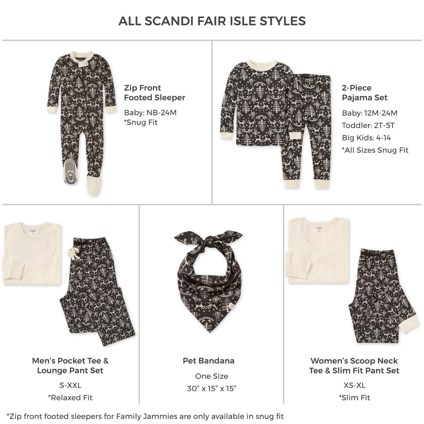 Organic 2-Piece Pajama Set, Scandi Fair Isle
