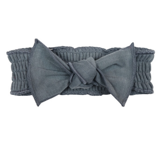 Organic Smocked Headband, Moonstone