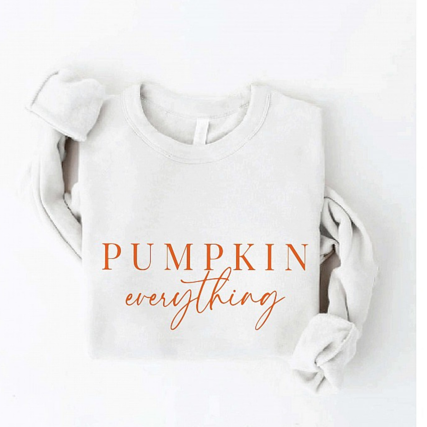 Pumpkin Everything Women's Graphic Fleece Sweatshirt, Vintage White