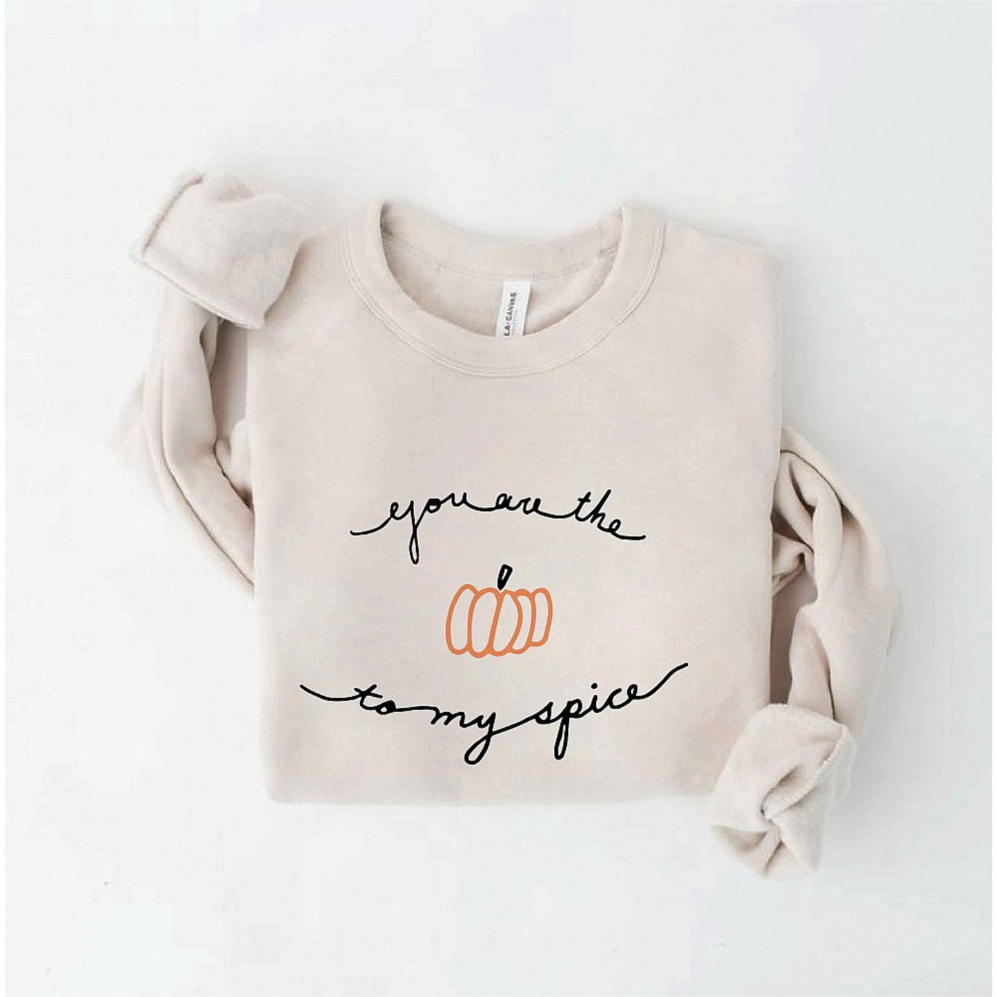 You Are The Pumpkin To My Spice Women's Graphic Fleece Sweatshirt, Heather Dust