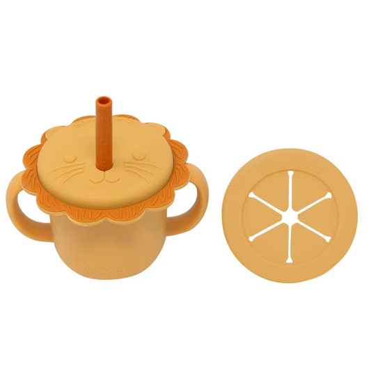 Grow With Me Silicone Cup & Snack Set, Leo the Lion