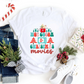 Retro Hot Cocoa & Christmas Movies Adult Graphic Tee, White