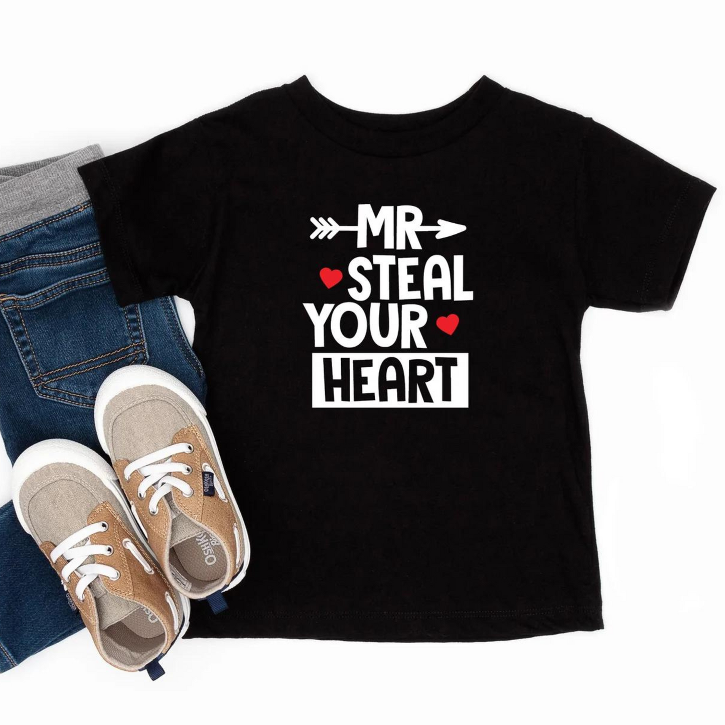 Mr. Steal Your Heart Short Sleeve Tee, Black