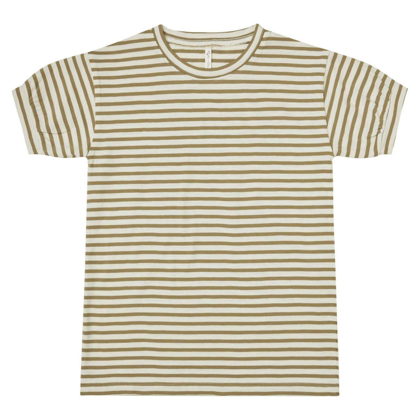 Rylee & Cru Jersey Shirt Dress, Olive Stripe