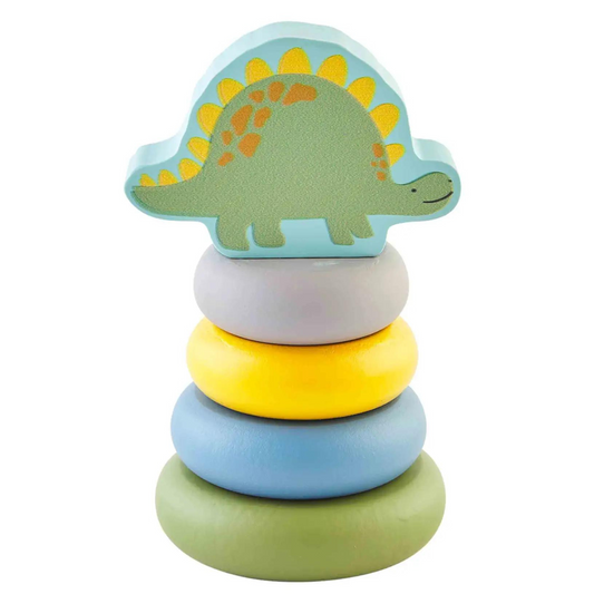 Blue Dino Wood Stacking Toy