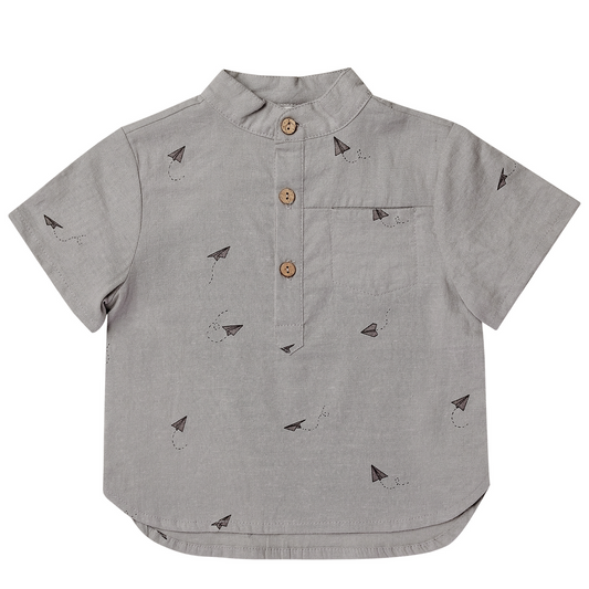 Rylee & Cru Short Sleeve Mason Shirt, Paper Planes