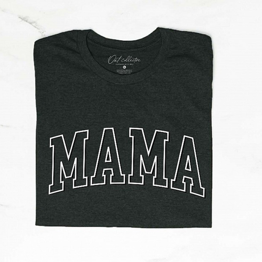 Mama Puff Print Women's Graphic Tee, Black