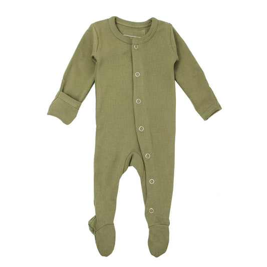 Organic Snap Footed Romper, Sage