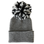 Baby's First Hat®, Black/White Stripe Pom