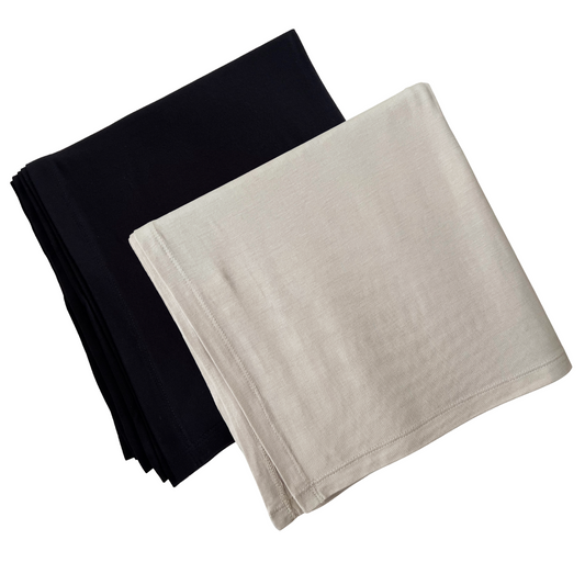 2-Pack Stretch Swaddles, Natural/Black