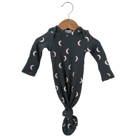 Organic Waffle Knotted Gown, Moon