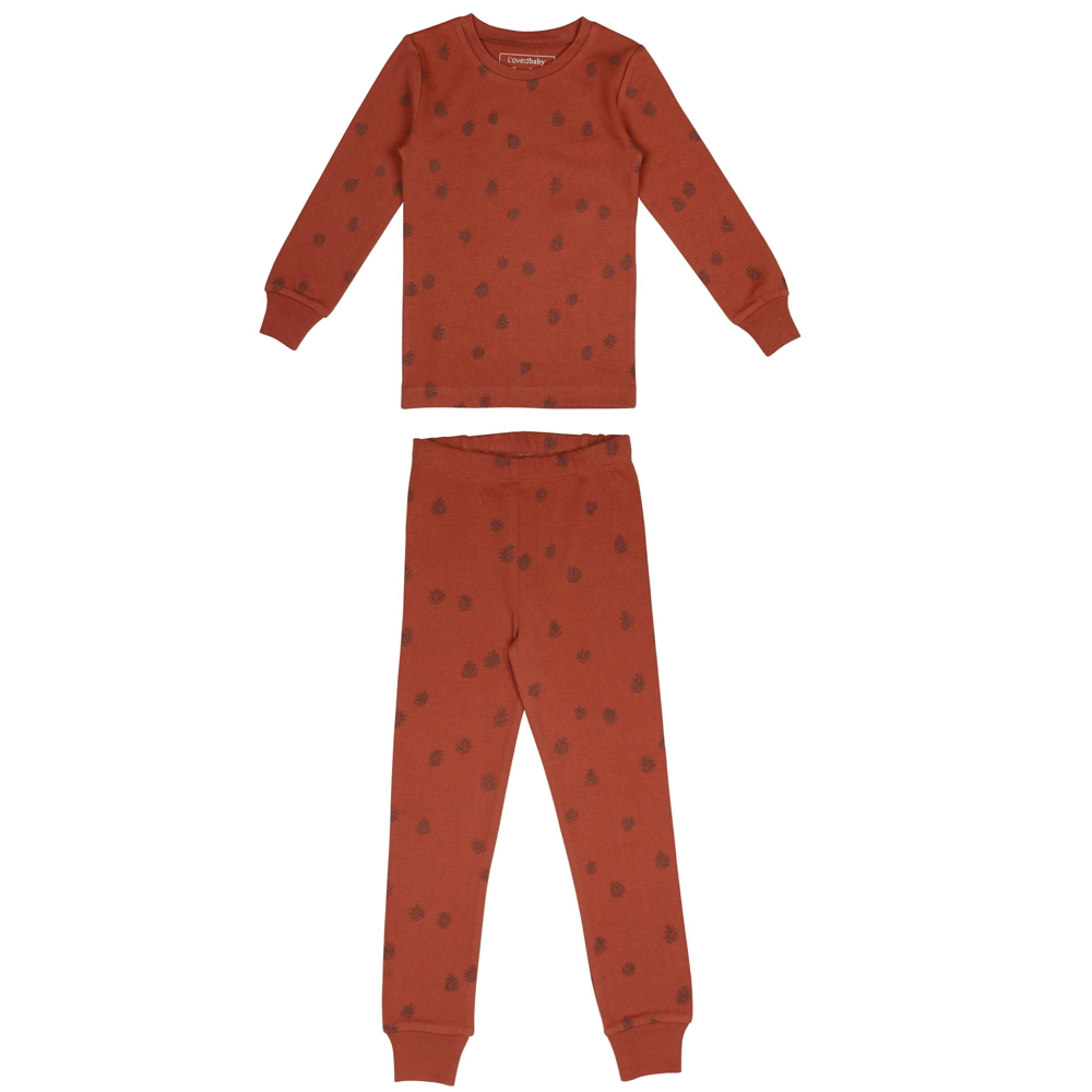 SpearmintLOVE’s baby Organic LS PJ Set, Cinnamon Pinecone