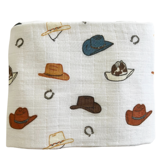 Muslin Swaddle, Cowboy Hats
