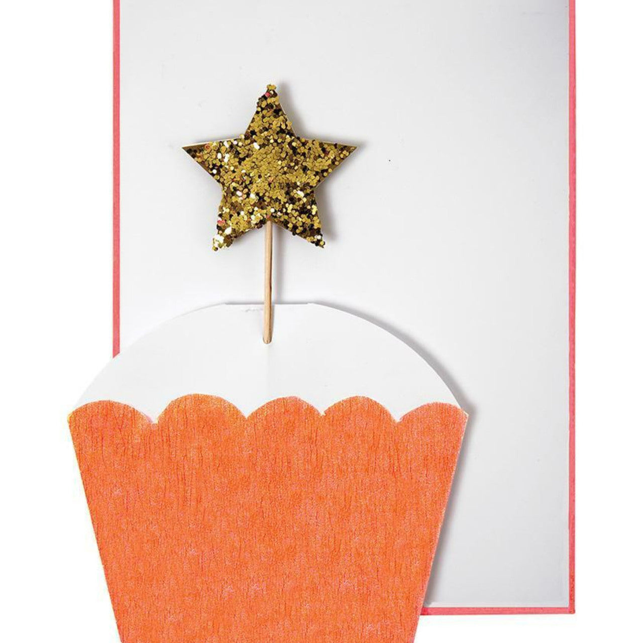 Cupcake with Gold Star Greeting Card