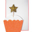 Cupcake with Gold Star Greeting Card