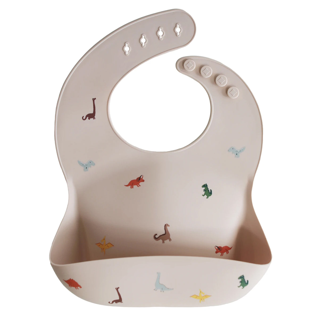 SpearmintLOVE’s baby Silicone Baby Bib, Dinosaur