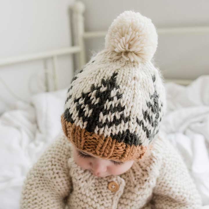 Boo Knit Pom Hat, Natural – SpearmintLOVE