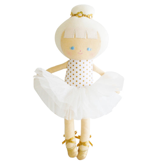 SpearmintLOVE’s baby Baby Ballerina Doll, Gold Dot