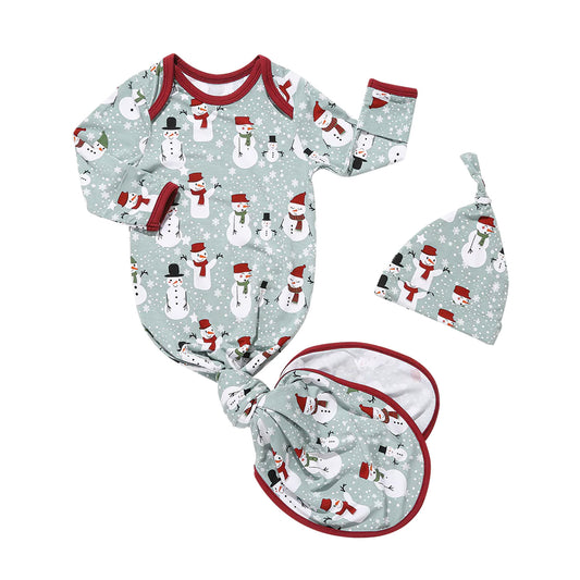 Gown and Hat Set, Snow People