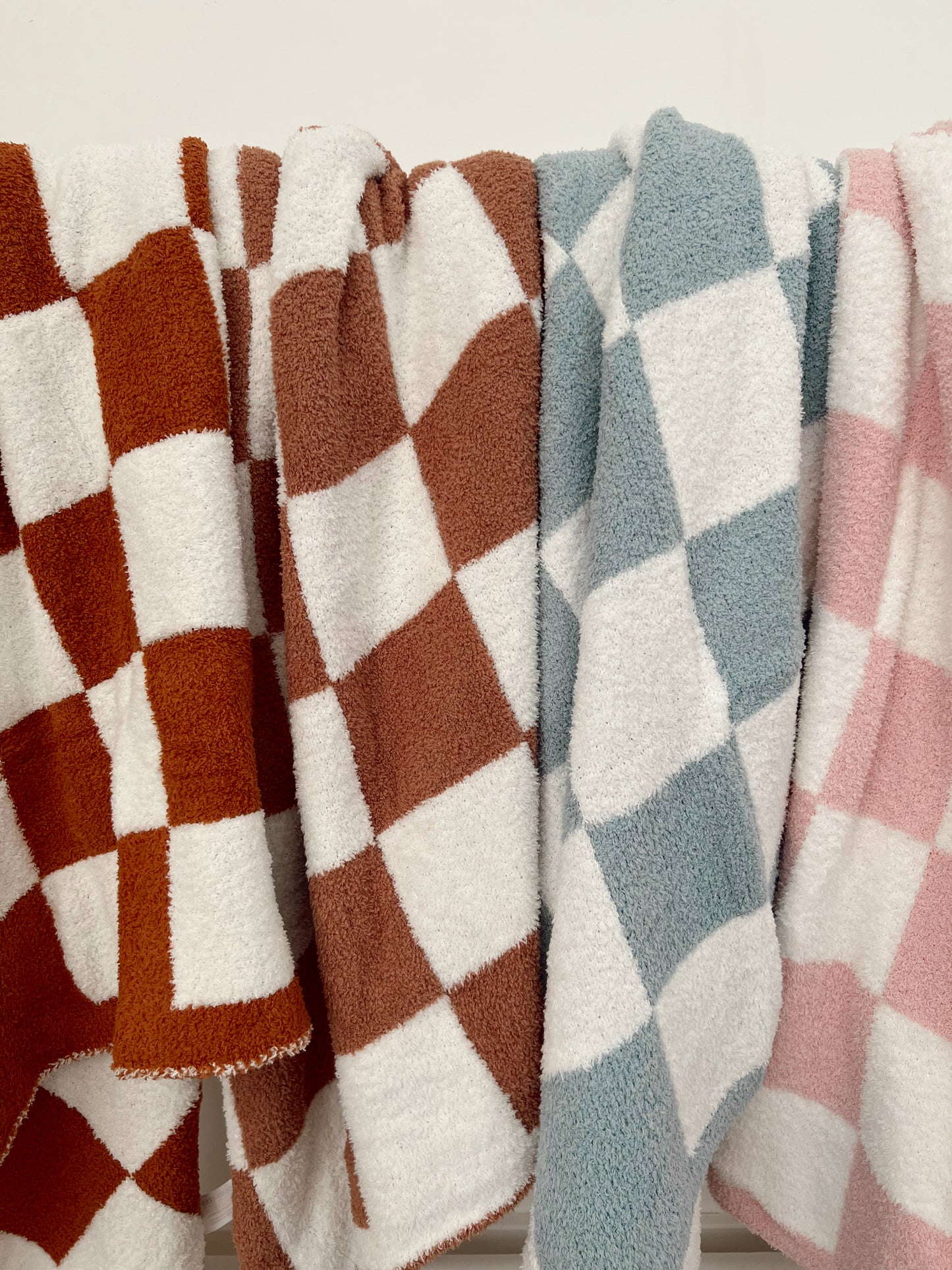 PhufyBliss™ Checker Blanket, Strawberry