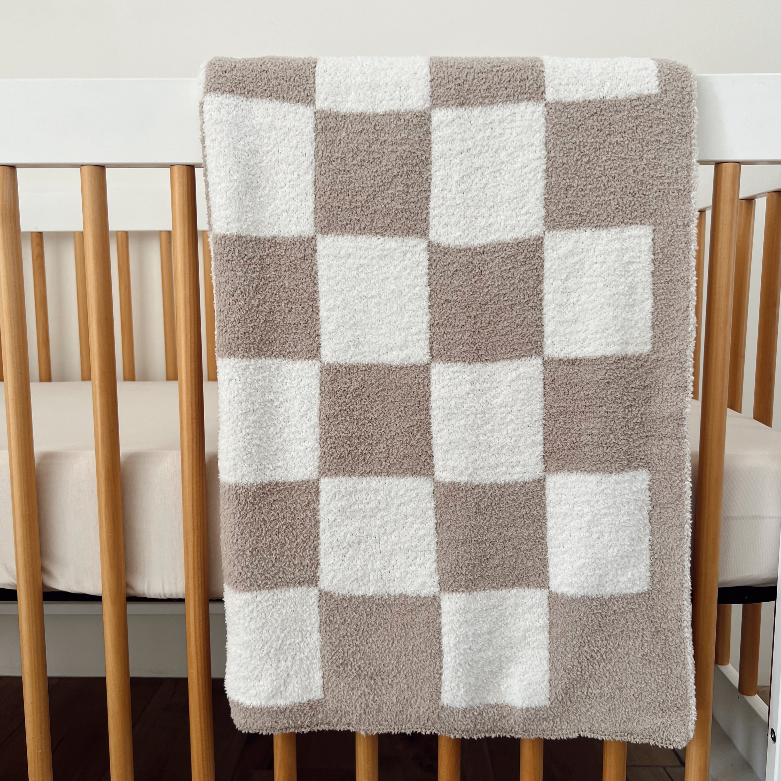 Black and discount white checkered blanket