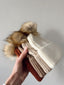 Cable Knit Fur Pom Hat, Timber