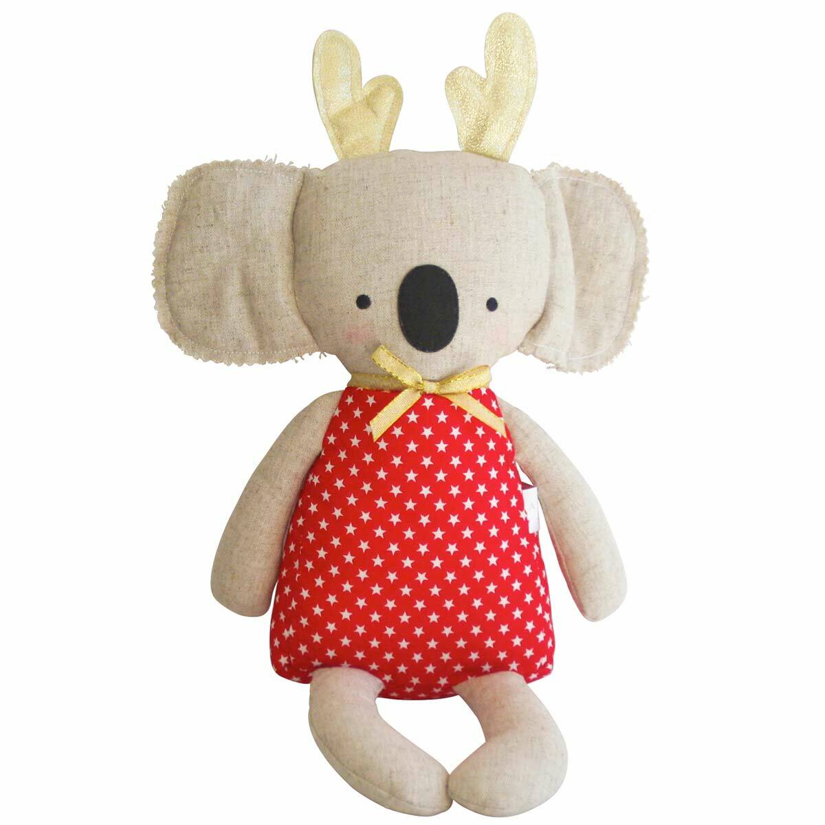 SpearmintLOVE’s baby Koala with Antlers Doll, Red Star
