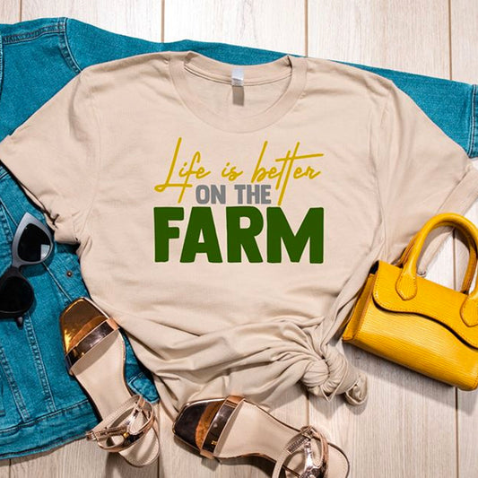 Life is Better On The Farm Graphic Tee, Natural