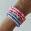 Set of 5 Gelato/Flamingo Beaded Bracelets, Mama