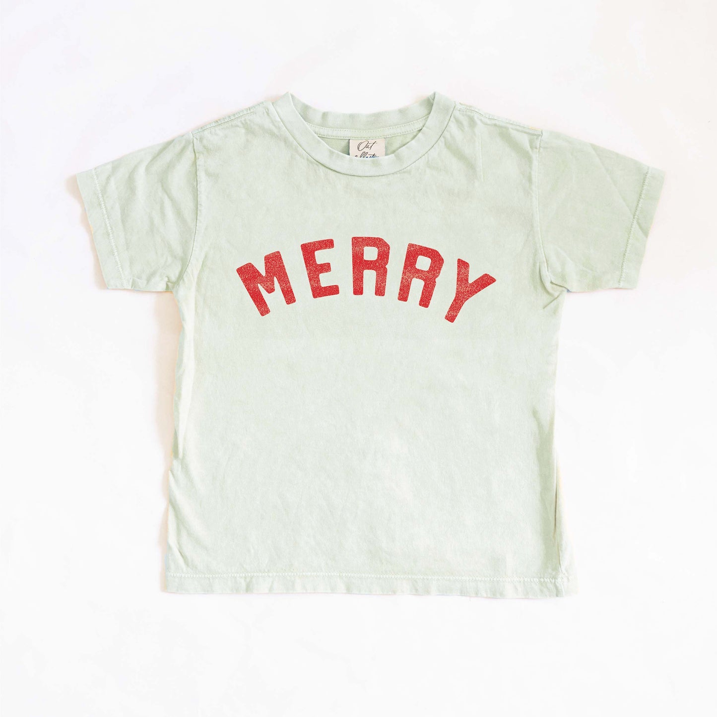 Merry Toddler Washed Graphic Tee, Sage