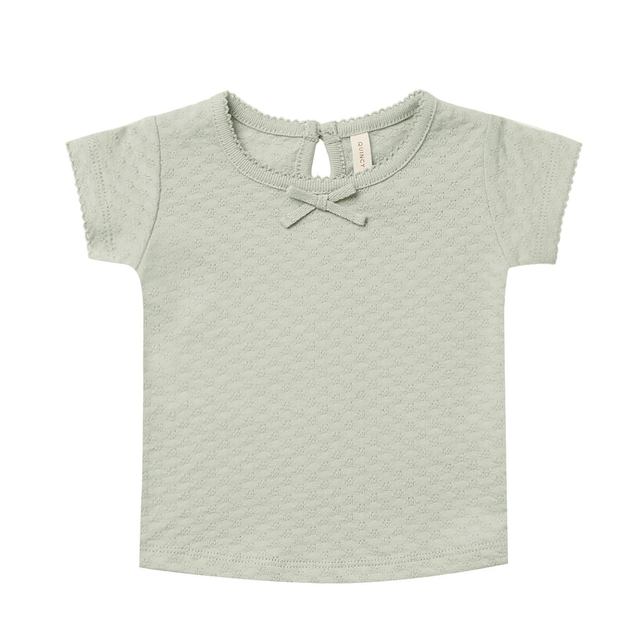 SpearmintLOVE’s baby Pointelle Short Sleeve Tee, Mint