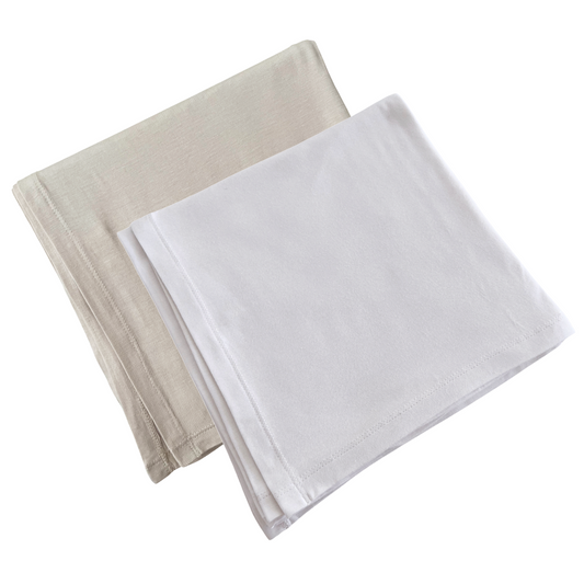 2-Pack Stretch Swaddles, Natural & White