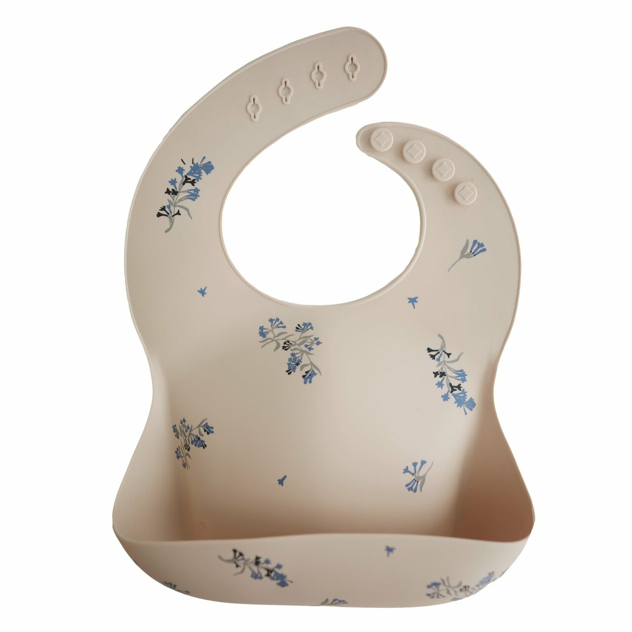 SpearmintLOVE’s baby Silicone Baby Bib, Lilac Flowers