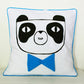 SpearmintLOVE’s baby Happy Panda Cushion Cover, Blue