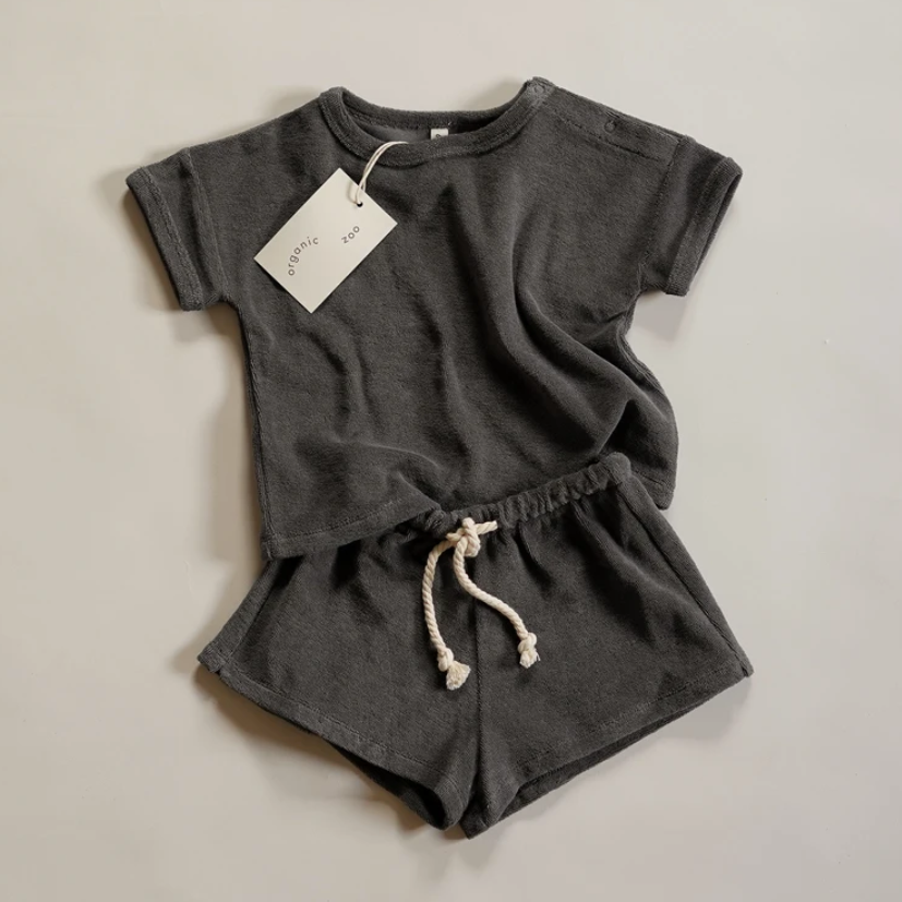 SpearmintLOVE’s baby Organic Terry Oversized T-Shirt, Shadow