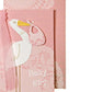 Pink Stork Gift Enclosure Card, Baby Girl