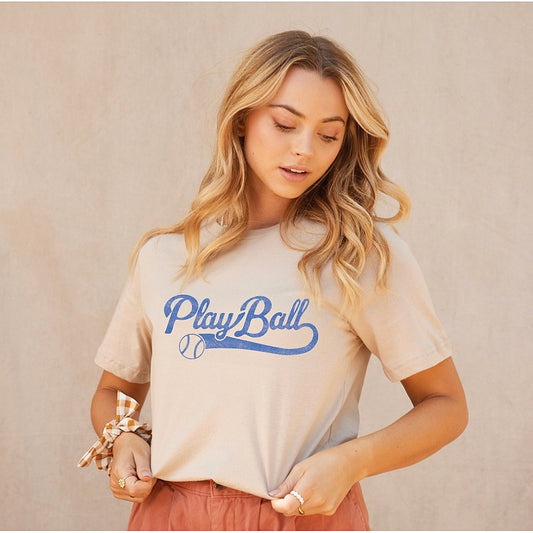 Oat Collective Women's Ivory Play Ball Graphic Tee | Size M