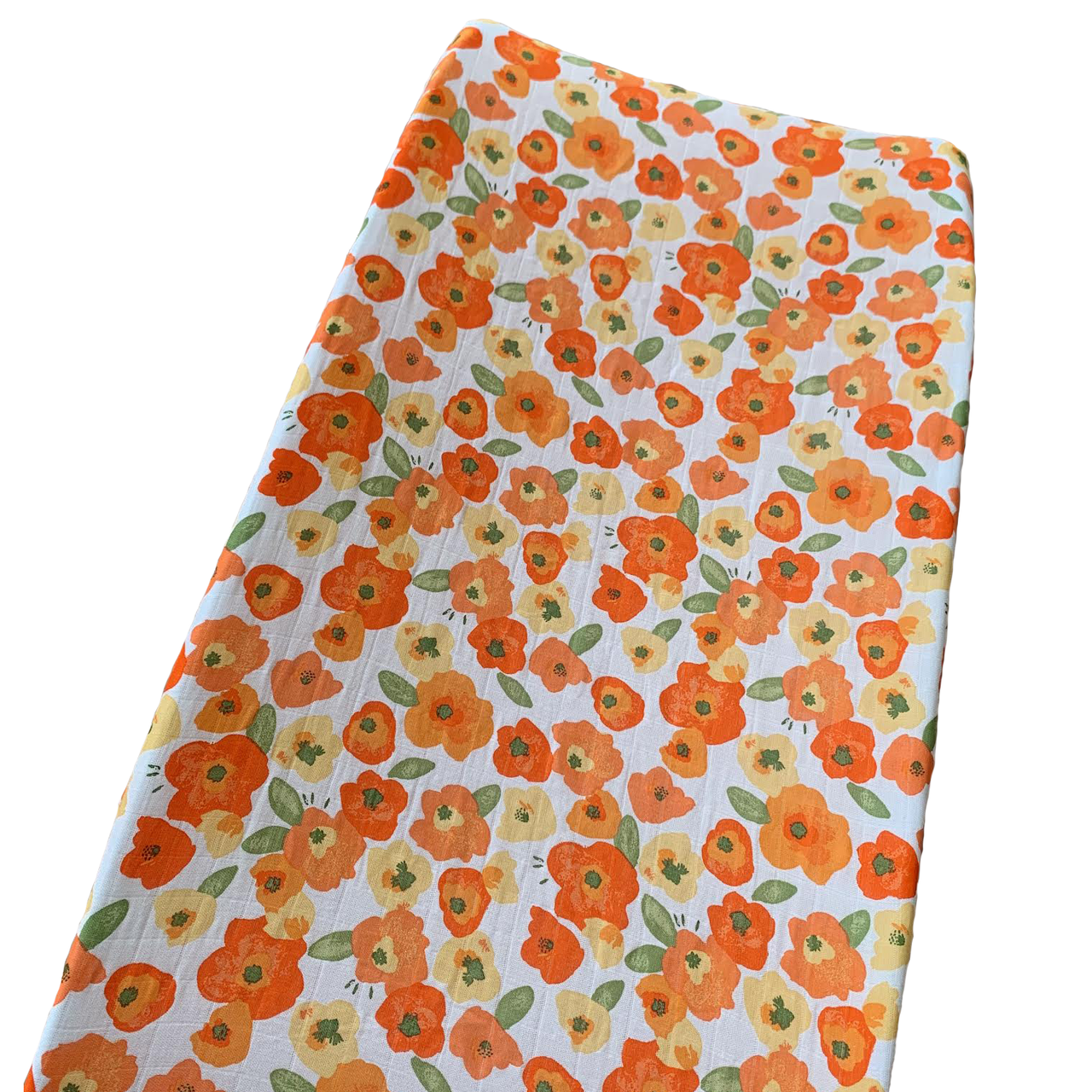 SpearmintLOVE’s baby Muslin Changing Pad Cover, Poppies