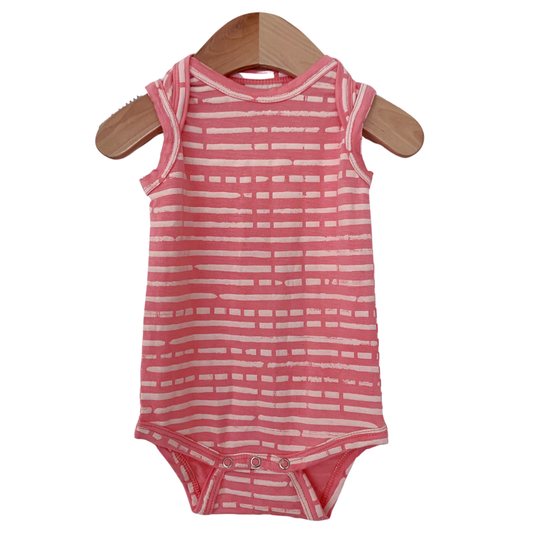 SpearmintLOVE’s baby Sleeveless Bodysuit, Pink Stripe