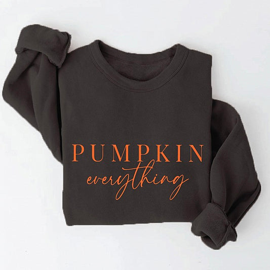 Pumpkin Everything Women's Graphic Fleece Sweatshirt, Black