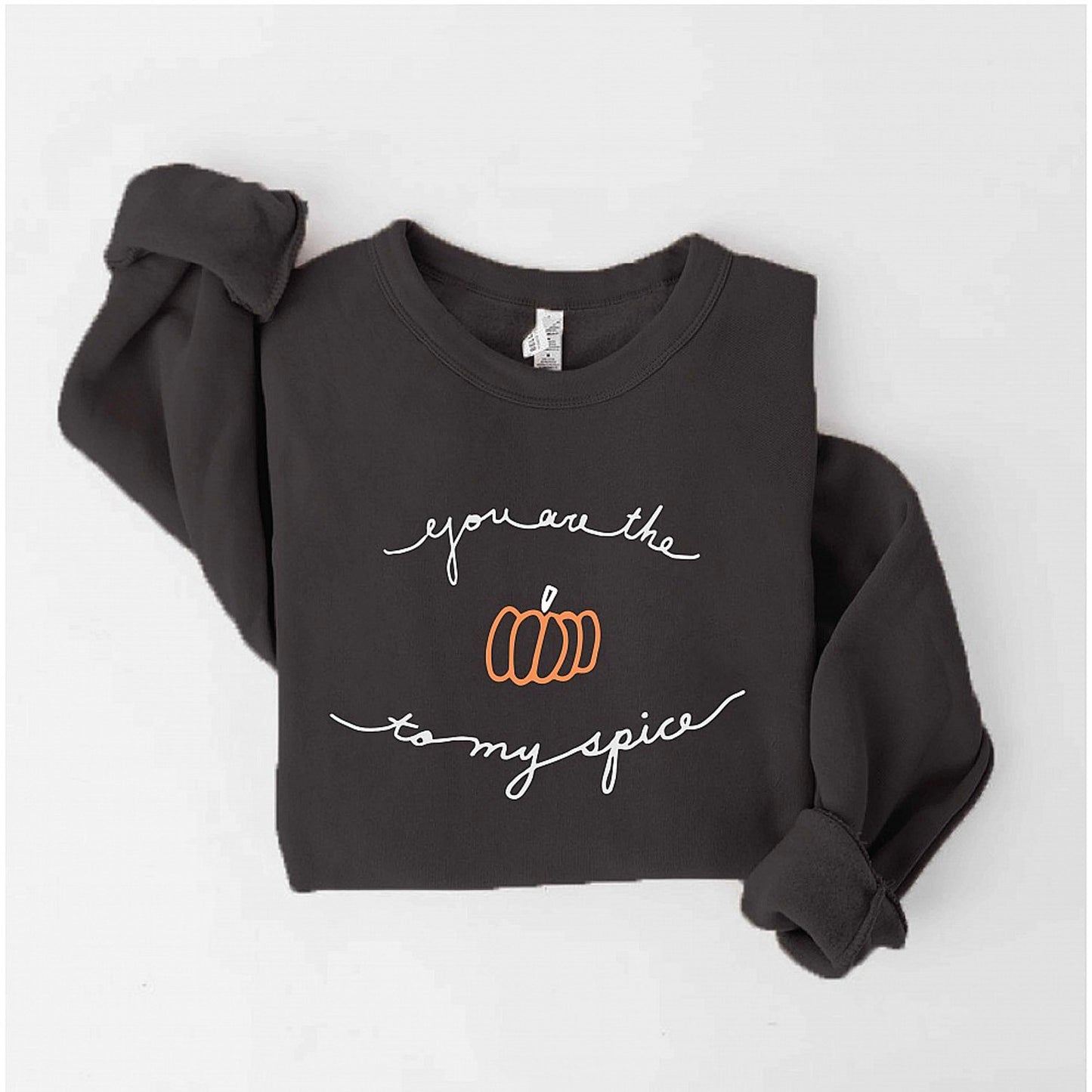 You Are The Pumpkin To My Spice Women's Graphic Fleece Sweatshirt, Black