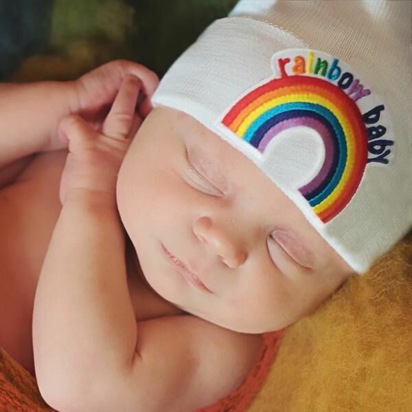 SpearmintLOVE’s baby Newborn Rainbow Baby Hat