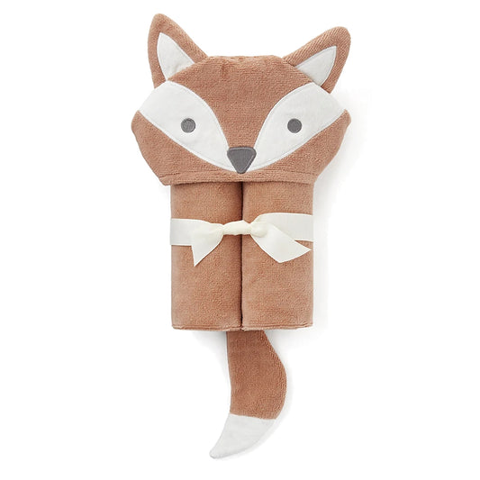 SpearmintLOVE’s baby Rust Fox Hooded Bath Towel