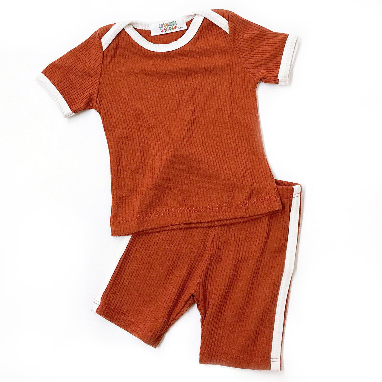 SpearmintLOVE’s baby Ribbed 2-Piece Outfit, Rust