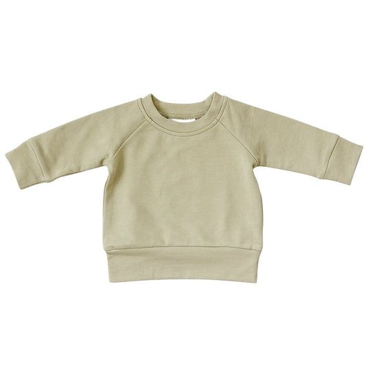 SpearmintLOVE’s baby French Terry Crewneck Sweatshirt, Sagebrush