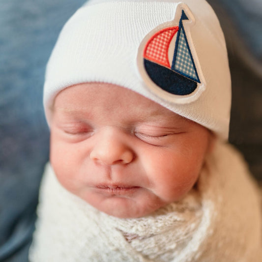 SpearmintLOVE’s baby Newborn Hat, Sailboat