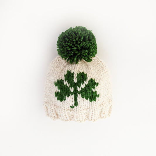 St. Patrick's Day Knit Pom Hat, Shamrock