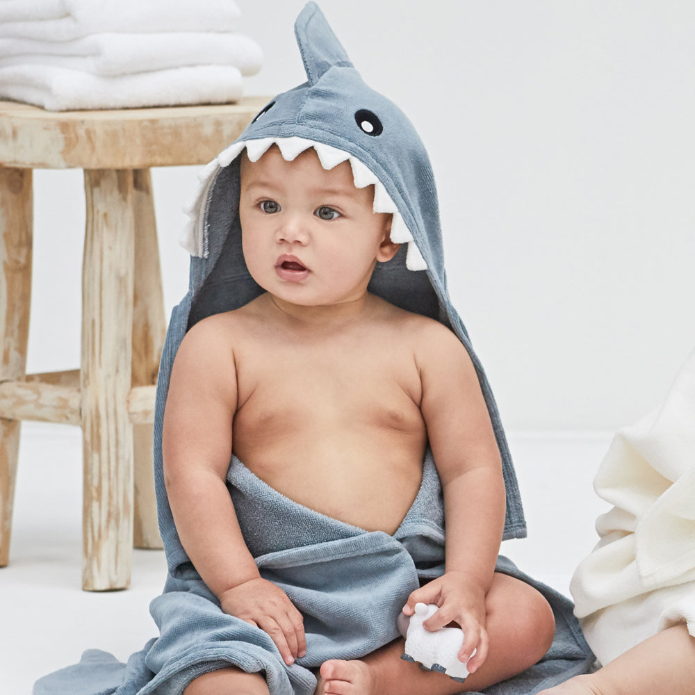 Slate Shark Hooded Bath Towel